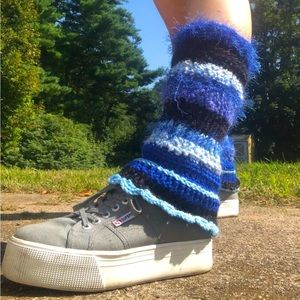 Flare knit leg warmers
